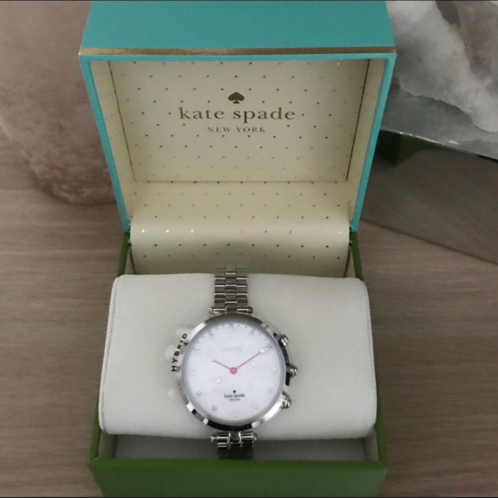 NIB! Kate Spade Hybrid Analog Display Silver Watch